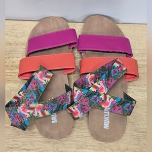 MUK LUKS Tropical Sandals Sz 9 NWT Vacation Cruise Beach